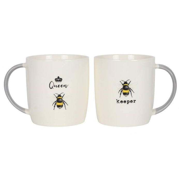 Queen Bee and Keeper Couples Ceramic Mug Set