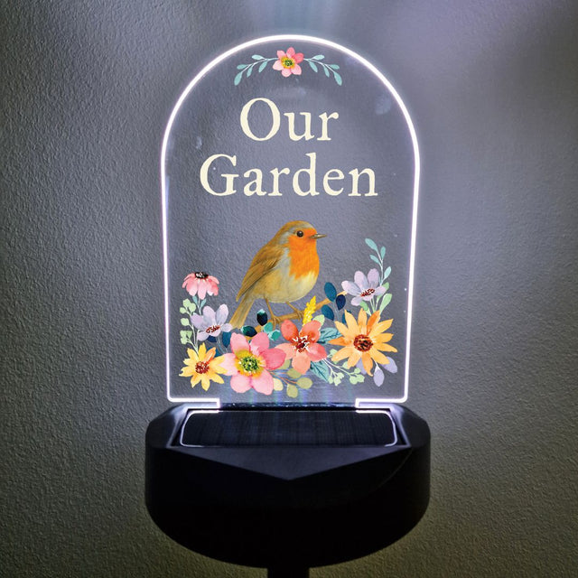 'Our Garden' Robin Solar Stake