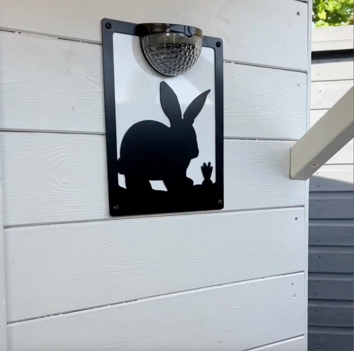 Rabbit Solar Light Wall Plaque