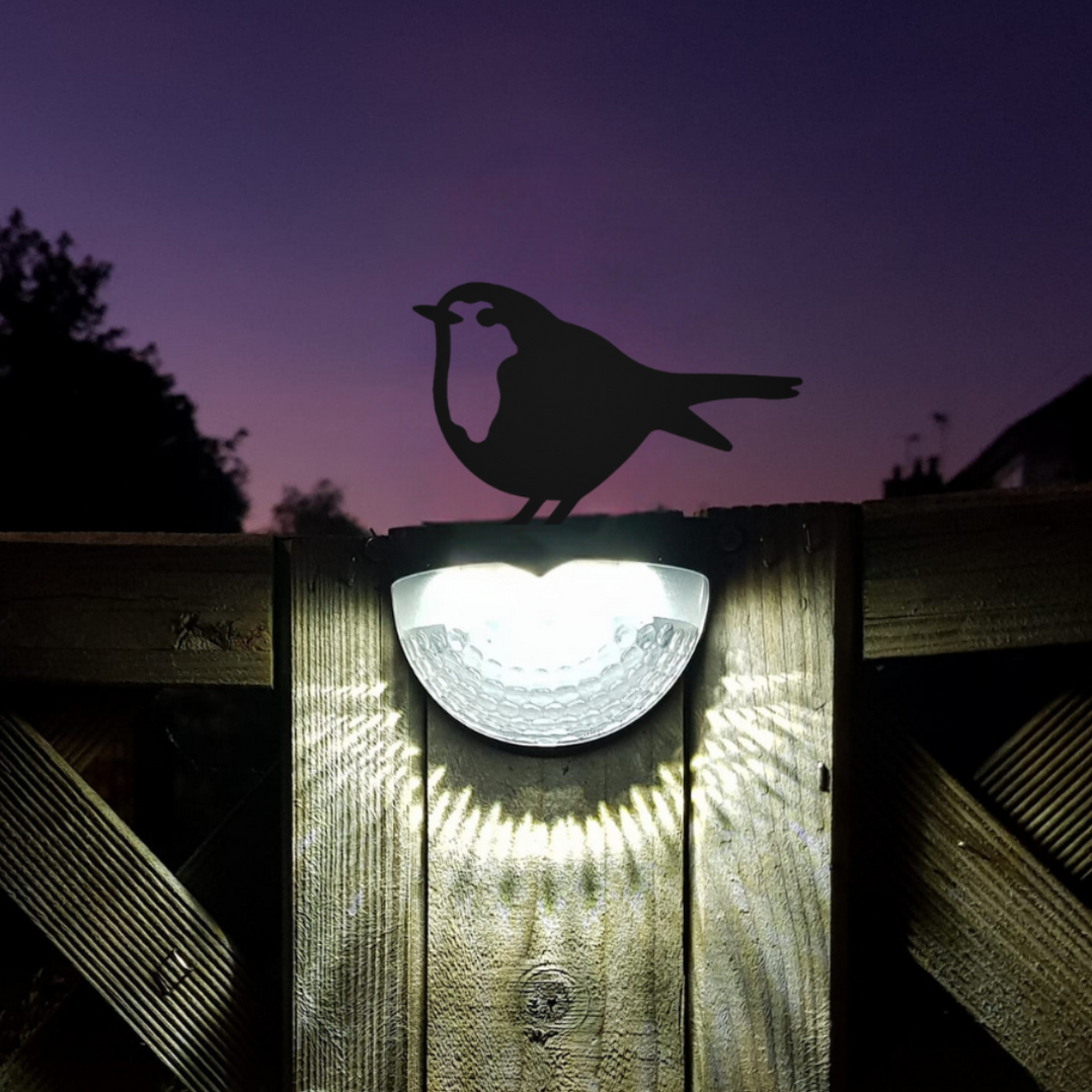 Set of 2 Robin Cut-Out Solar Powered LED Lights — Flory's Online