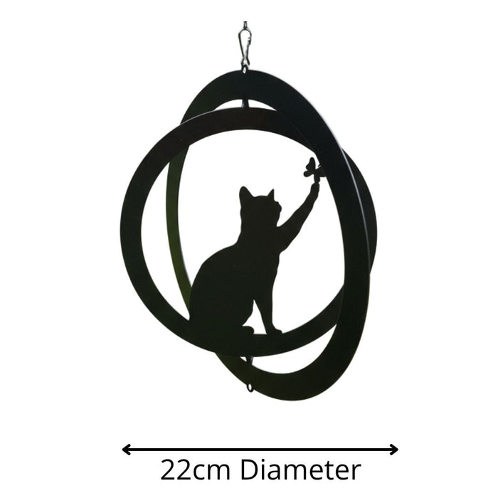 Cat Hanging Silhouette Orbit Spinner