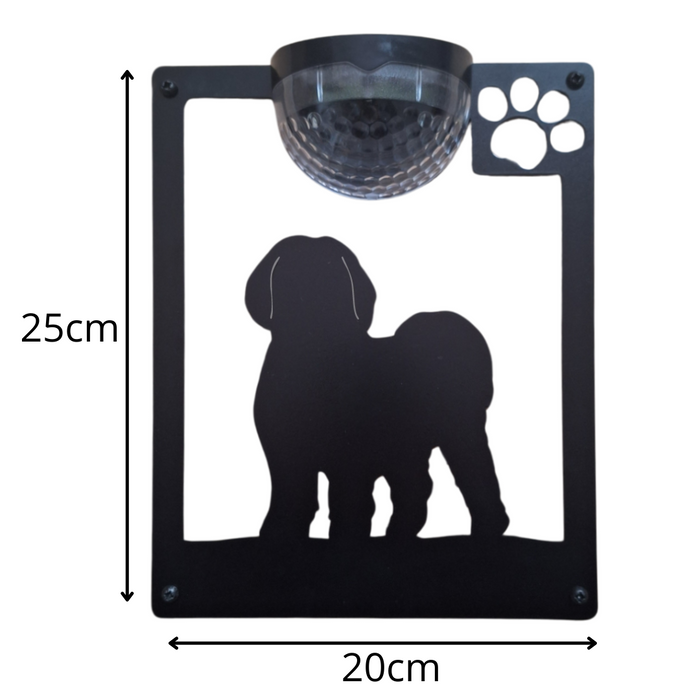 IMPERFECT - Shih Tzu Dog Solar Light Wall Plaque
