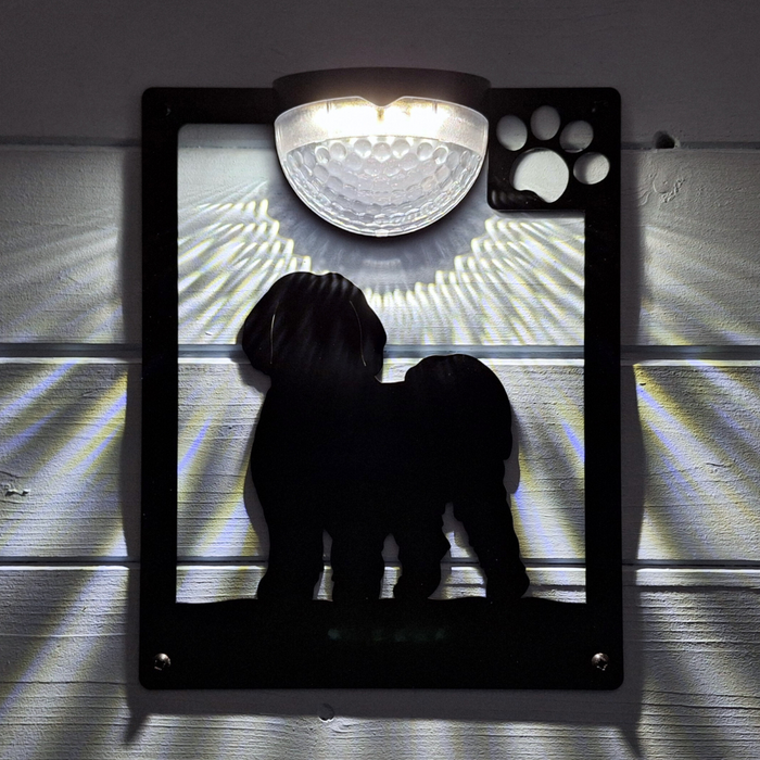 IMPERFECT - Shih Tzu Dog Solar Light Wall Plaque