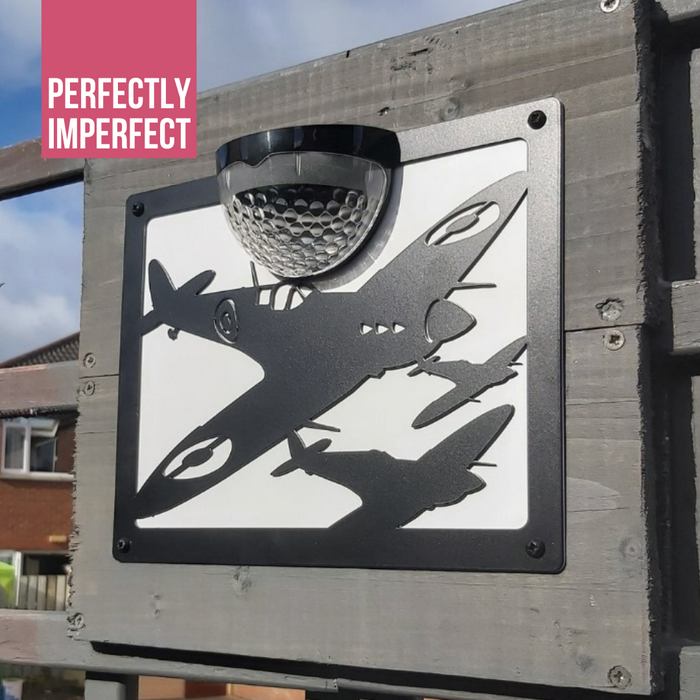 IMPERFECT - Spitfire Solar Light Wall Plaque