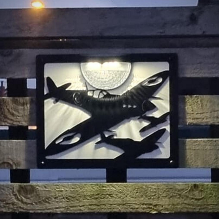 IMPERFECT - Spitfire Solar Light Wall Plaque