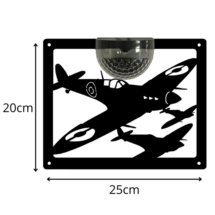IMPERFECT - Spitfire Solar Light Wall Plaque