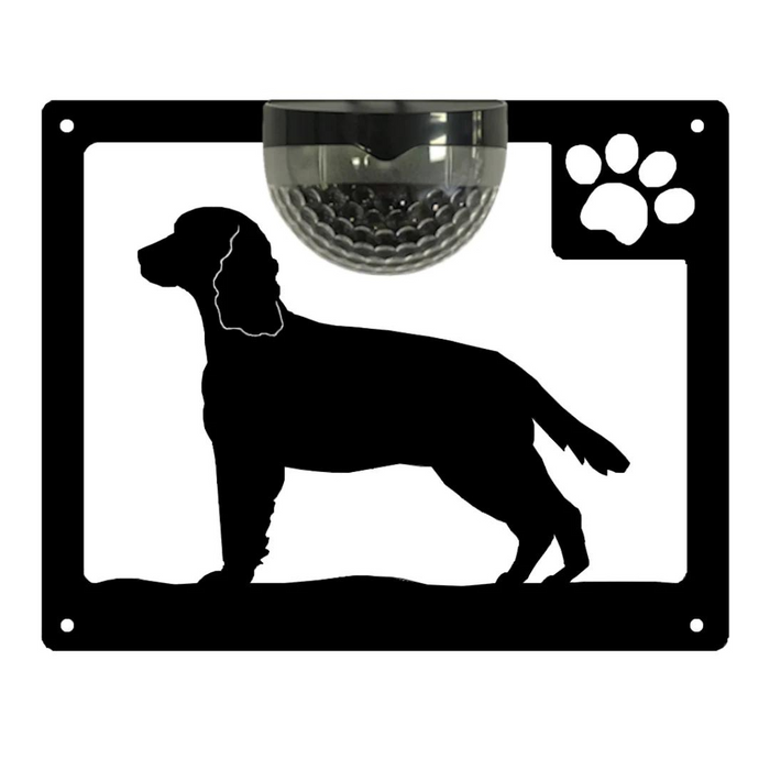 IMPERFECT- Springer Spaniel Dog Solar Light Wall Plaque