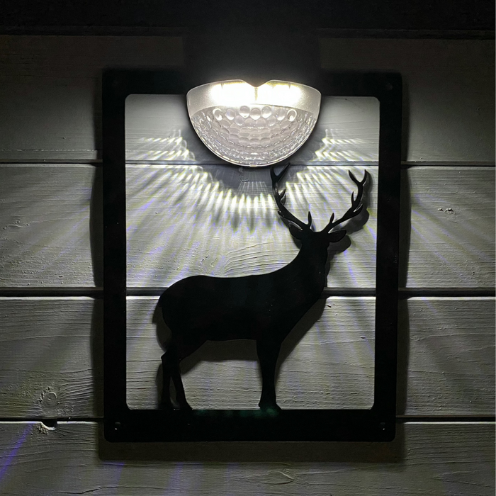 IMPERFECT- Stag Solar Light Wall Plaque