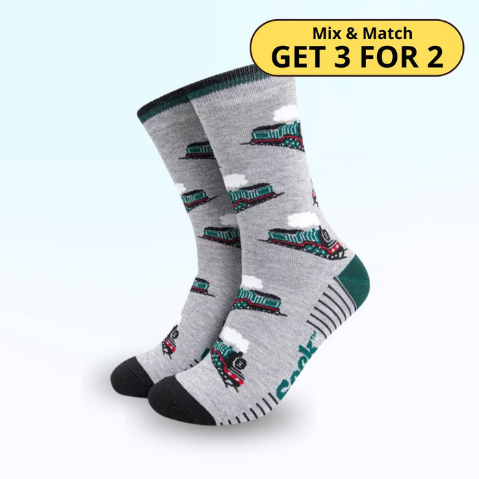 Steam Trains Men's Bamboo Socks