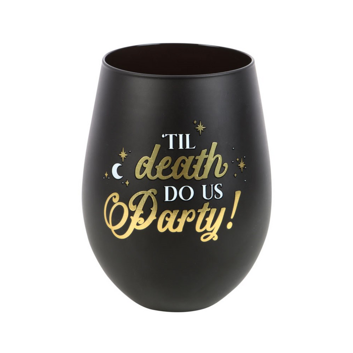 Til Death Do Us Party Stemless Wine Glass