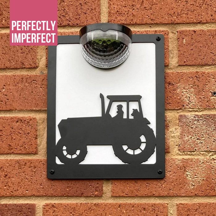 IMPERFECT- Tractor Solar Light Wall Plaque