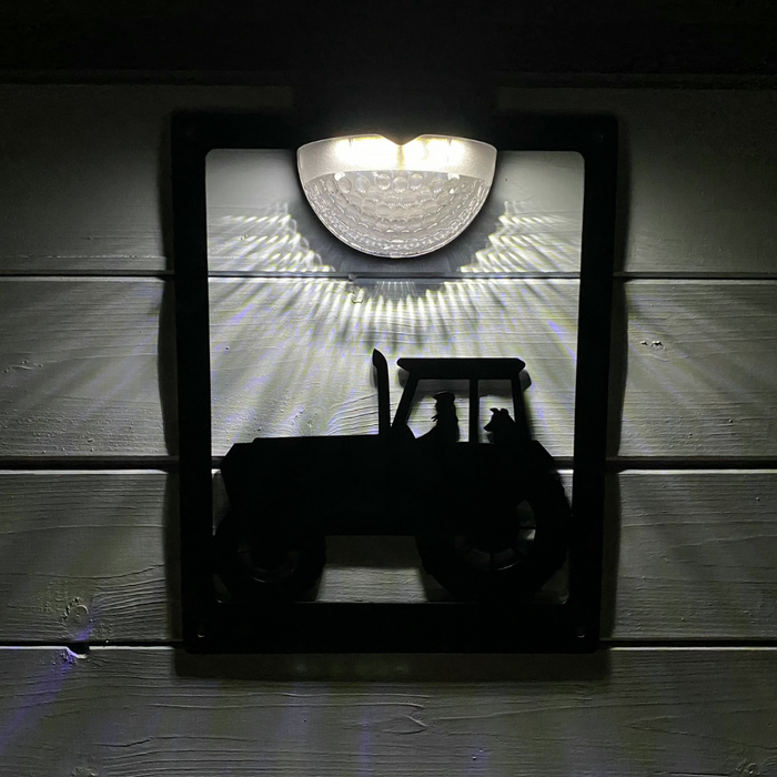 IMPERFECT- Tractor Solar Light Wall Plaque