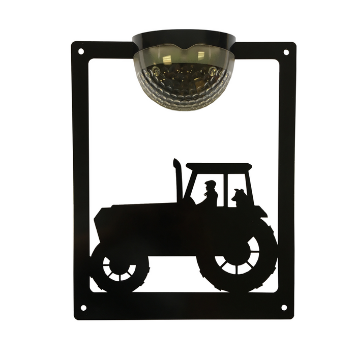 IMPERFECT- Tractor Solar Light Wall Plaque