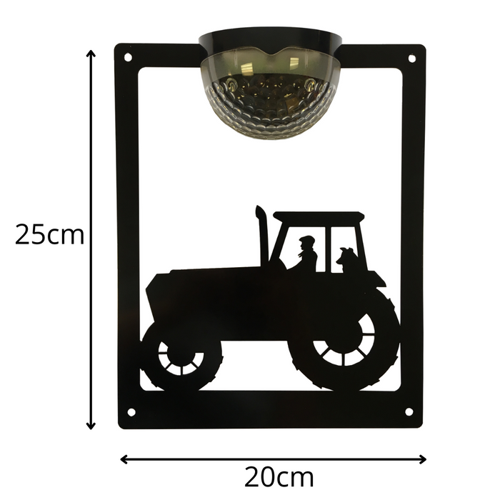 IMPERFECT- Tractor Solar Light Wall Plaque