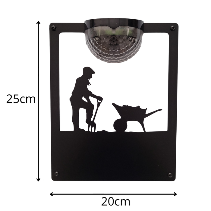 Male Gardener Solar Light Wall Plaque (You Can Personalise Me!)