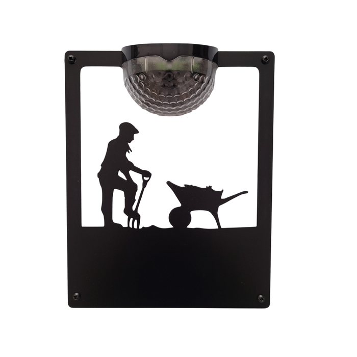 Male Gardener Solar Light Wall Plaque (You Can Personalise Me!)
