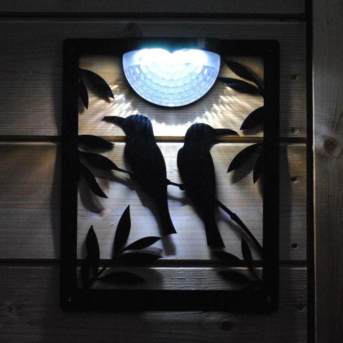 IMPERFECT- Two Birds Solar Light Wall Plaque