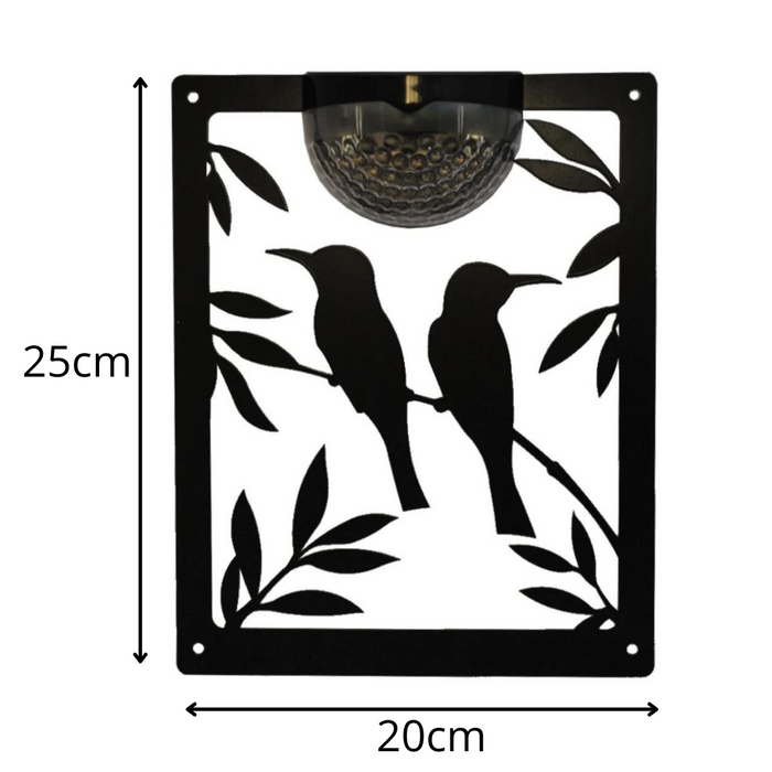 IMPERFECT- Two Birds Solar Light Wall Plaque