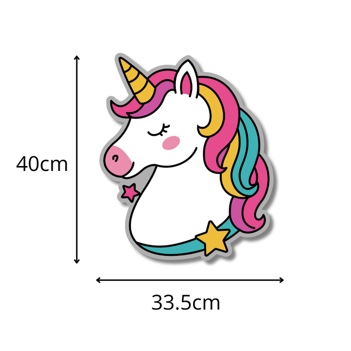 XL Personalised Metal Unicorn Children's Bedroom Wall Decor