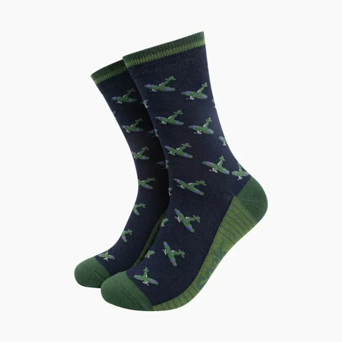 Vintage Airplanes Men's Bamboo Socks