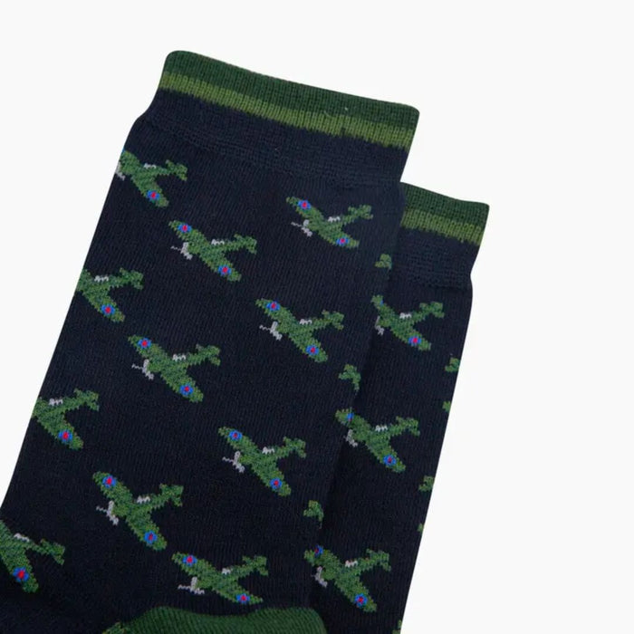 Vintage Airplanes Men's Bamboo Socks