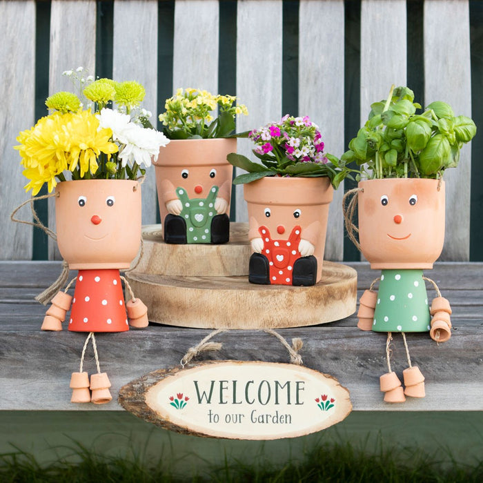 Welcome To Our Garden Wood Slice Hanging Sign