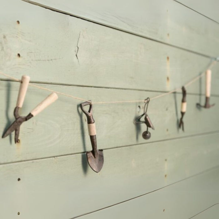 Decorative Handmade Rust Garden Tool Garland