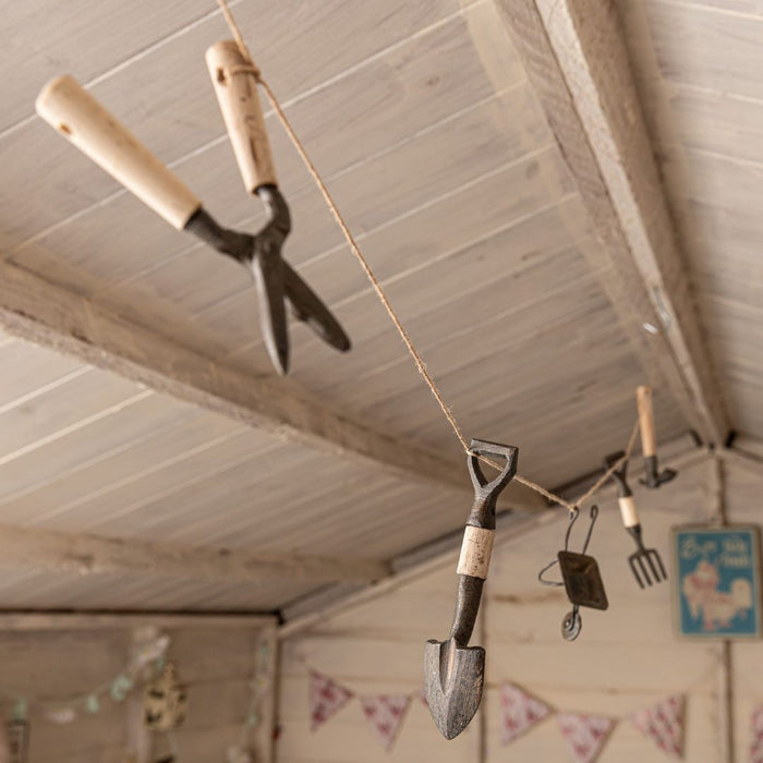 Decorative Handmade Rust Garden Tool Garland