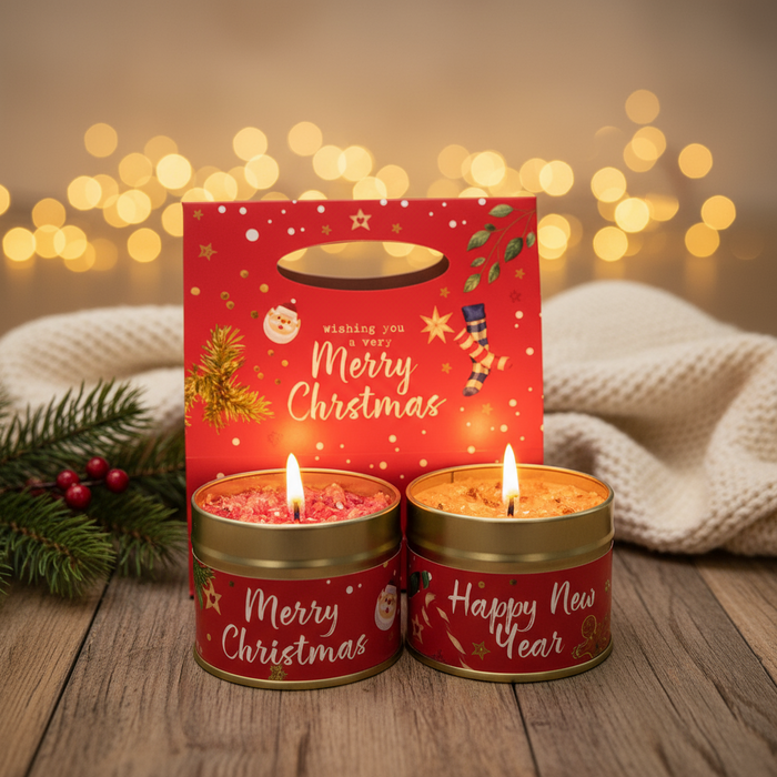 The Red One - Duo - Merry Christmas / Happy New Year Candle