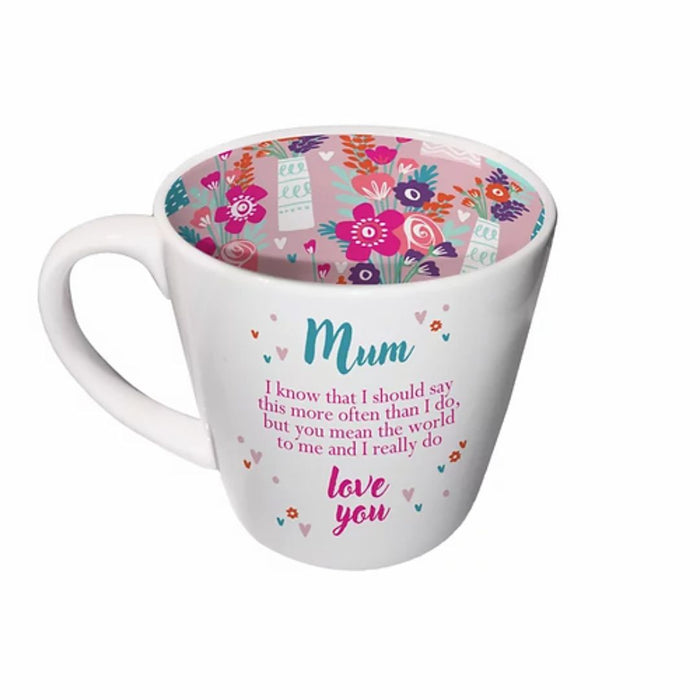 'Mum Love You' Ceramic Inside Out Mug