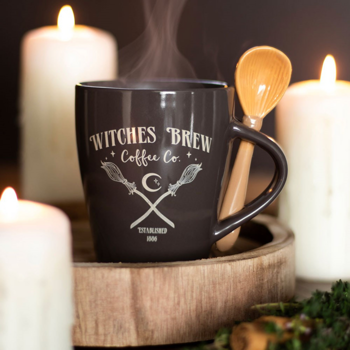Witches Brew Coffee Mug and Spoon Set
