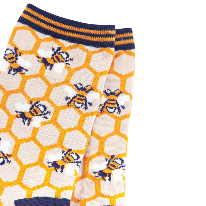 Women's Honeycomb and Bee Bamboo Socks
