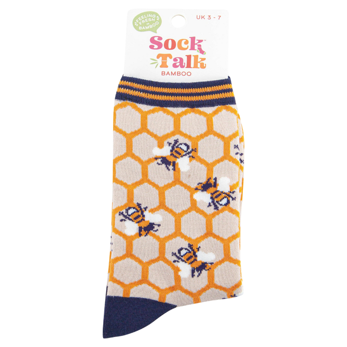Women's Honeycomb and Bee Bamboo Socks