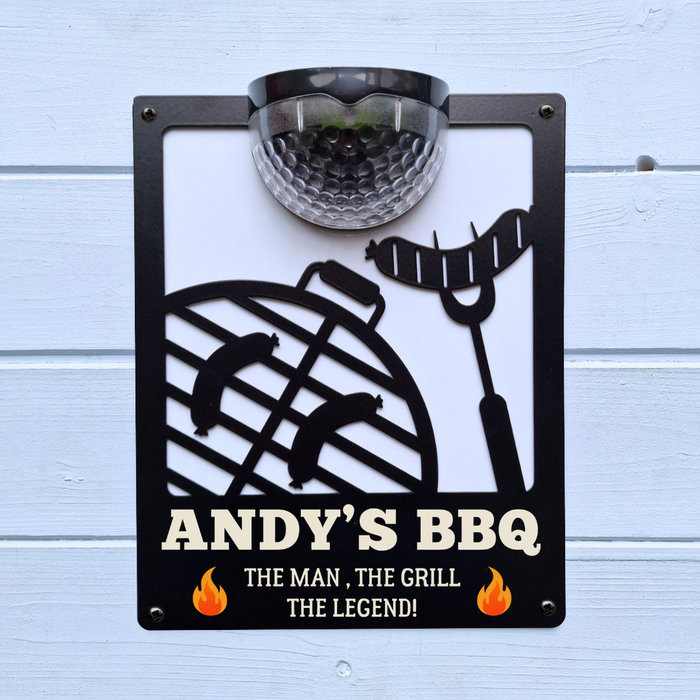 'Create Your Own' BBQ Solar Light Wall Plaque (You Can Personalise Me!)