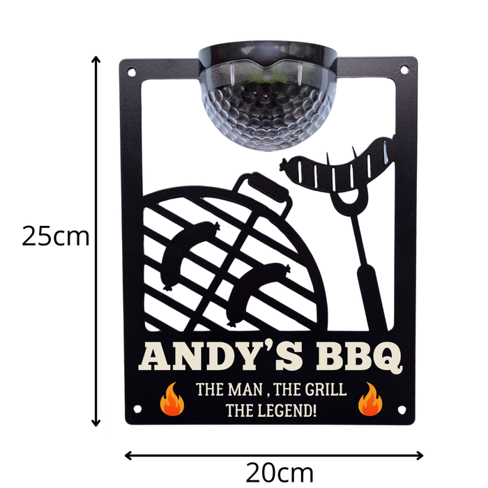 'Create Your Own' BBQ Solar Light Wall Plaque (You Can Personalise Me!)