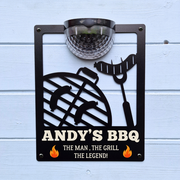 'Create Your Own' BBQ Solar Light Wall Plaque (You Can Personalise Me!)