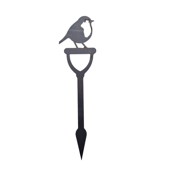 Rusty Robin Metal Stake (1 Tail)