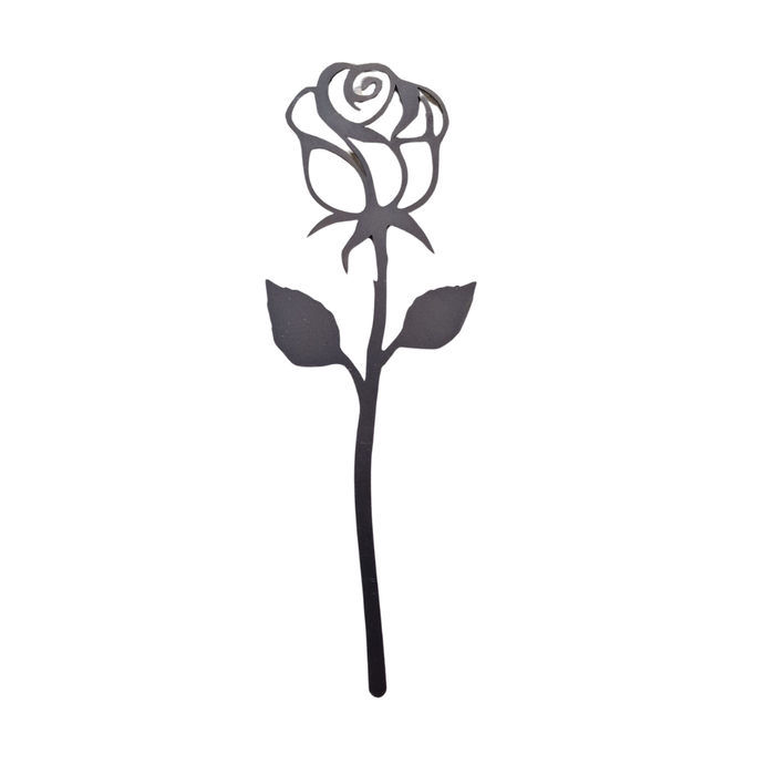 Rusty Rose Metal Stake