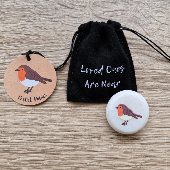 Pocket Robin Sentiment Stone