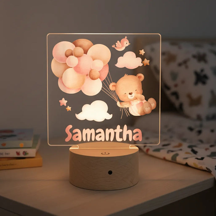 Girls' LED Night Lights (3 Personalised Designs to Choose From)