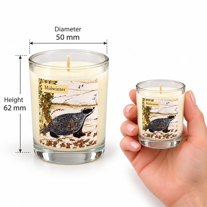 Small Scented Votive Candle - Midwinter - (Badger)