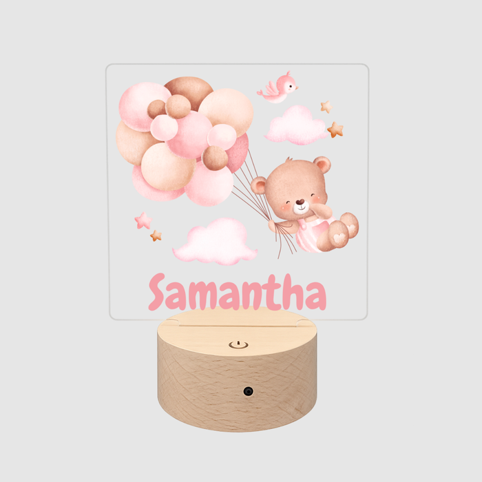 Girls' LED Night Lights (3 Personalised Designs to Choose From)