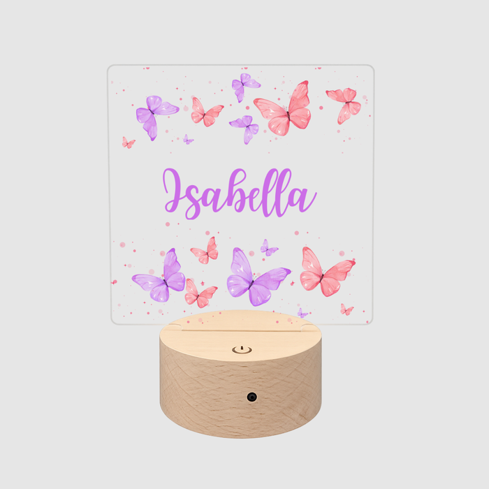 Girls' LED Night Lights (3 Personalised Designs to Choose From)