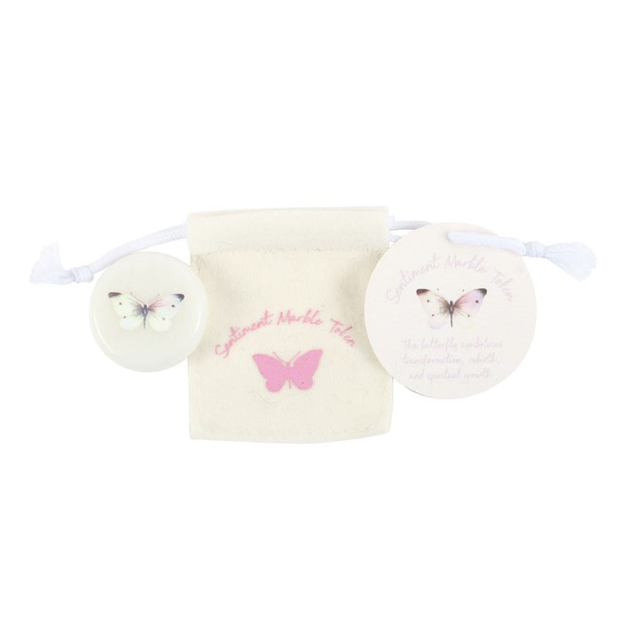 Marble Butterfly Keepsake Token in a Bag
