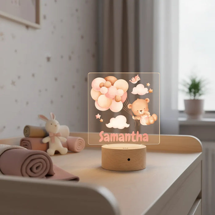 Girls' LED Night Lights (3 Personalised Designs to Choose From)