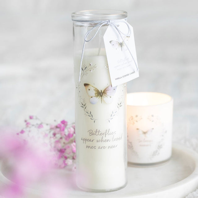 Imperfect Butterflies Appear Vanilla Tube Candle