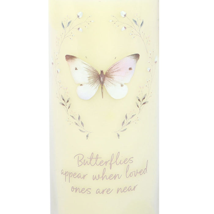 Imperfect Butterflies Appear Vanilla Tube Candle