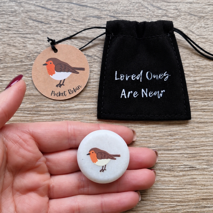 Pocket Robin Sentiment Stone