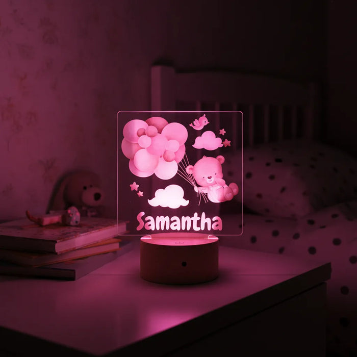 Girls' LED Night Lights (3 Personalised Designs to Choose From)