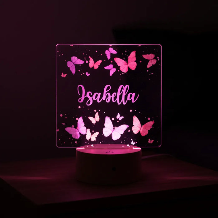Girls' LED Night Lights (3 Personalised Designs to Choose From)